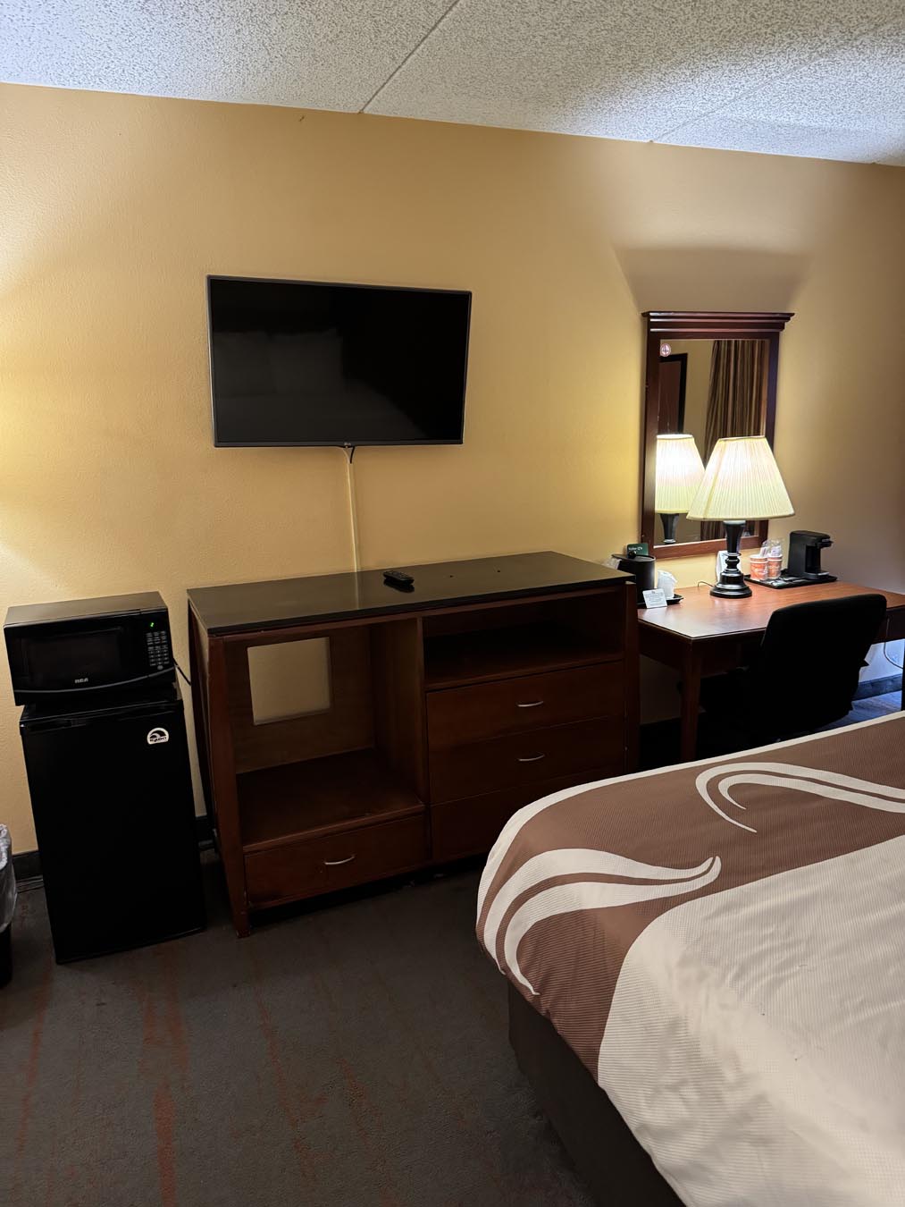 TV in hotel room
